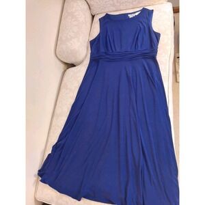 NEW!‎ Coldwater Creek Sleeveless Royal Purple Empire Ruched Waist Knit Dress 18W